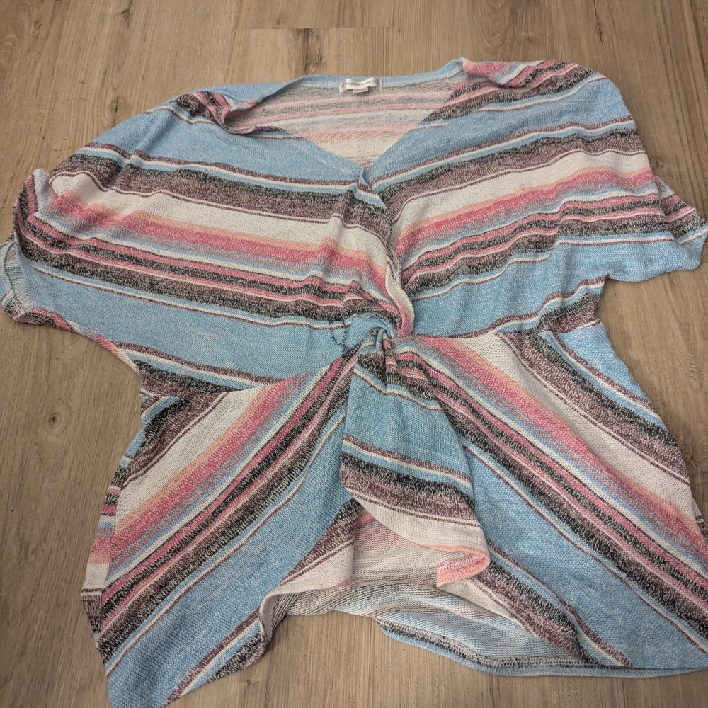 Striped Women's Top - Blue and Pink
